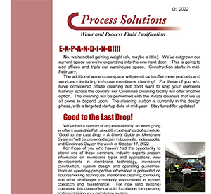 PSI Water Treatment Solutions - 2022 Newsletter